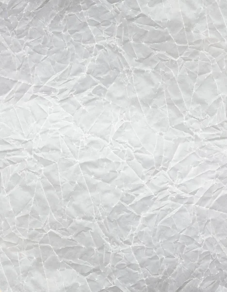 White crumpled paper, for backgrounds or textures — Stock Photo, Image