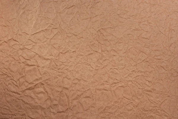 Kertas kusut coklat, untuk latar belakang atau tekstur — Stok Foto