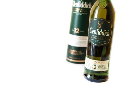 Glenfiddich tek malt scotch viski şişe