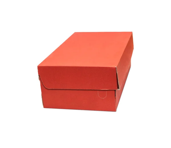 Kapağı beyaz arkaplanda izole edilmiş karton kutu — Stok fotoğraf