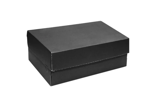 Lepenková krabice s víkem izolované na bílém pozadí — Stock fotografie