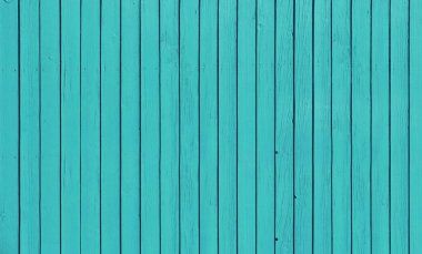 Mavi boya ile paralel plakalar ile ahşap çit.