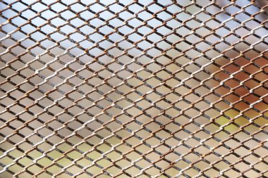 Metal kafes arka plan paslı çit