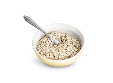 Yulaf ezmesi ya da sarı bir kase kuru tahıl