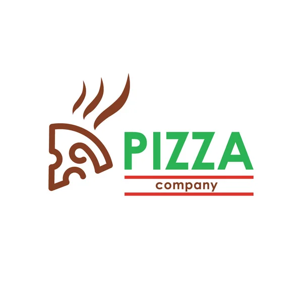 Pizza empresa vector logo — Vector de stock