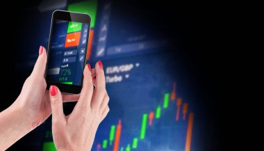 Mavi Led ekran kavramı borsa verileri