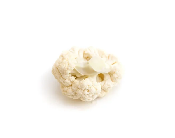 Couve-flor fresca repolho vegetal sobre fundo branco — Fotografia de Stock