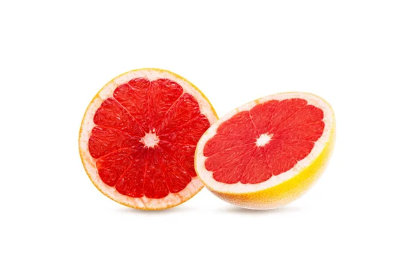 Грейпфрут свежие фрукты два ломтика — стоковое фото
