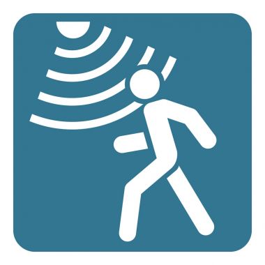 Hareket dedektörü katı simgesi, güvenlik ve koruma