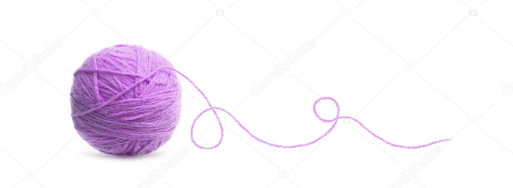 Pink ball of Threads wool yarn