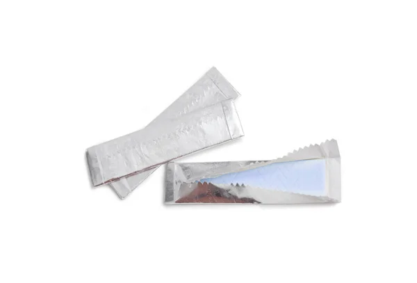 Kauwgom plaat verpakt in folie — Stockfoto