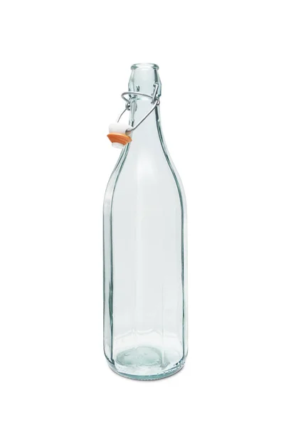 Pusta butelka vintage na białym tle — Zdjęcie stockowe