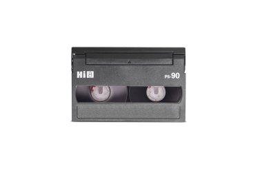 beyaz zemin üzerine mini dv kaset