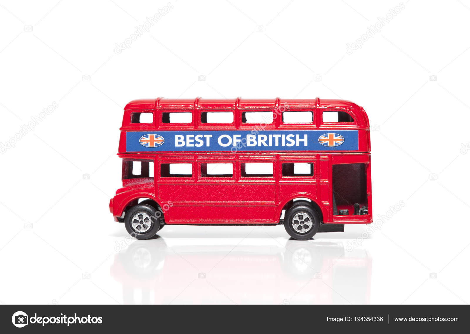 red double decker bus toy