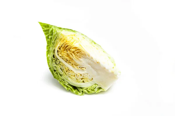 흰 배경에 격리 된 양배추 — 스톡 사진