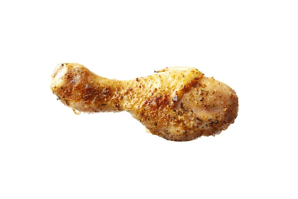 Baked Chicken Leg Isolated White Background — Stock Photo, Image