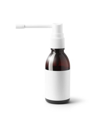 Throast spray medicine isolated on white background. With clipping path clipart
