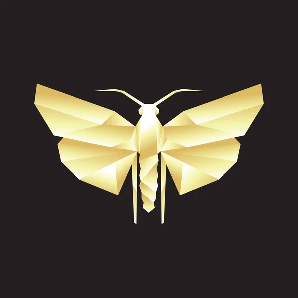Вектор Абстрактний Багатокутний Метелик Galleria Mellonella Геометричний Лінійний Метелик Вектор — стоковий вектор
