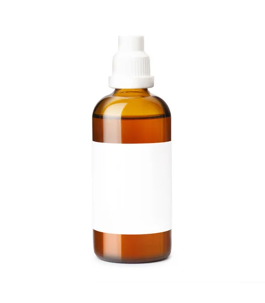 Closed Medicine Bottle Close Isolated White Background Clipping Path Elements — Stock Photo, Image