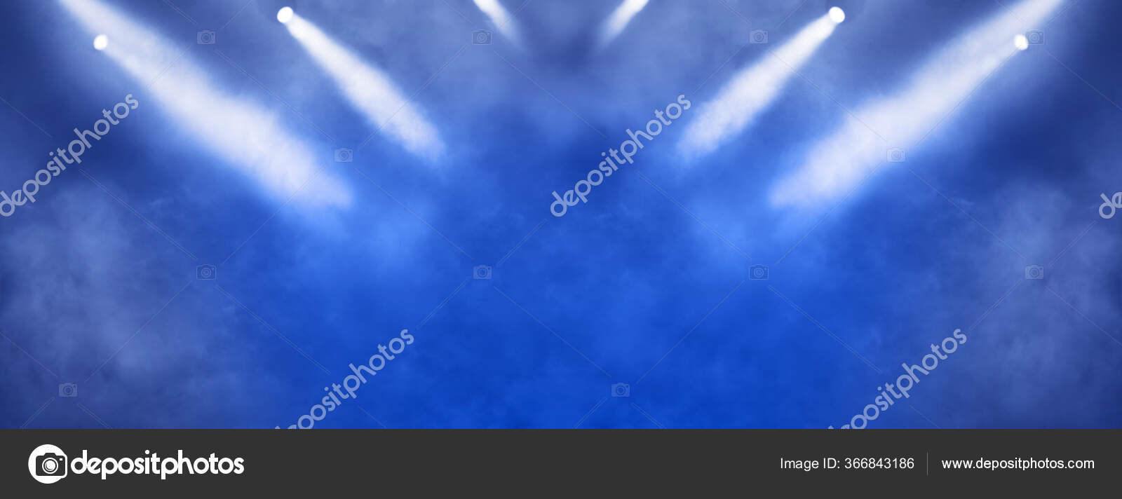 Stage Light Projector Glitter Lights Blue Background Abstract Spotlight Glitter Stock Photo by