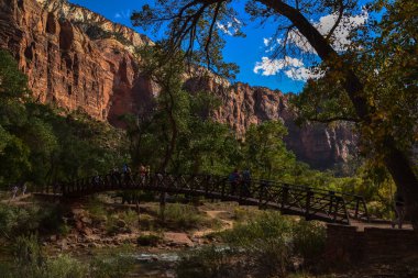 Zion Canyon köprüsünde 