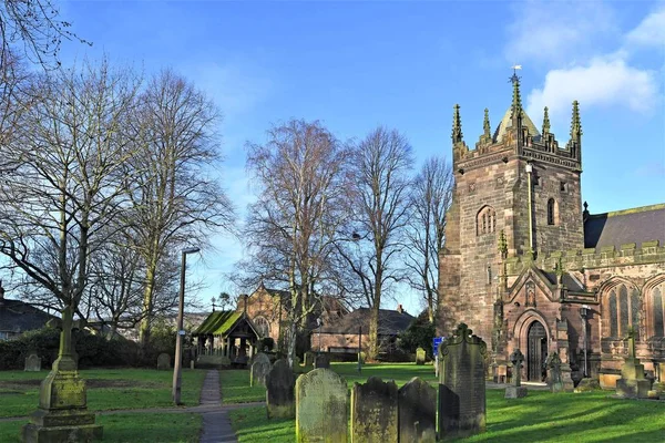 Whiston Parish Church Már 800 Éve Szolgálja Istent Whiston Felső — Stock Fotó