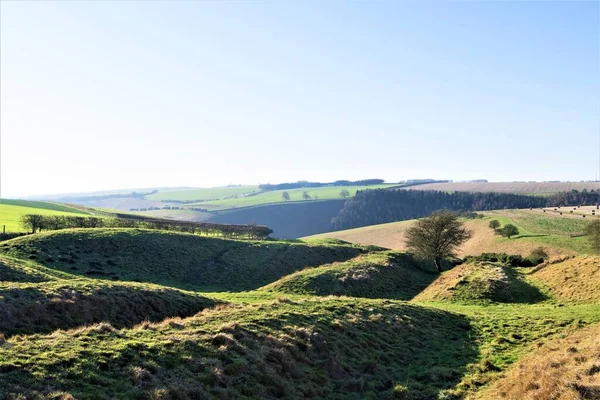 요크셔 Yorkshire Wolds Way 요크셔에 도로로 헤즐에서 마일을 달리고 브릭스에서는 — 스톡 사진