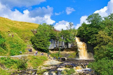 Ingleton is a village and civil parish in the Craven district of North Yorkshire, England. The village is 19 miles from Kendal, 17 miles from Lancaster, to the west of the Pennines and includes waterfall trails and famous views of the three peaks. clipart
