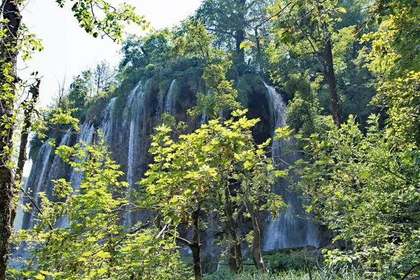Plitvice Lakes Ulusal Parkı Hırvatistan Eski Büyük Ulusal Parklarından Biri — Stok fotoğraf