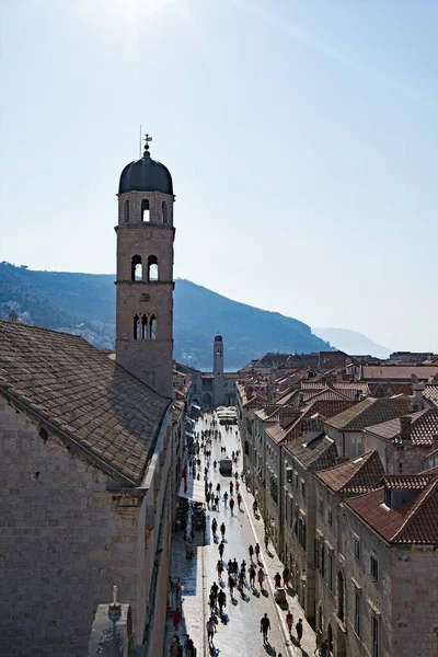 Dubrovnik Est Une Ville Sur Mer Adriatique Dans Sud Croatie — Photo