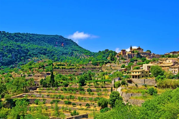 Valldemossa Est Une Destination Touristique Très Attrayante Car Elle Montre — Photo