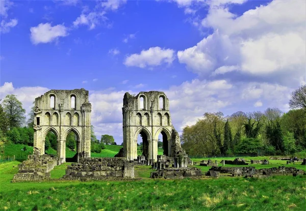 Roche Abbey Uma Abadia Atualmente Arruinada Paróquia Civil Maltby South — Fotografia de Stock