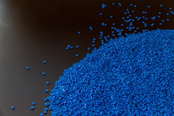 Close-up of plastic polymer granules. polymer plastic. compound