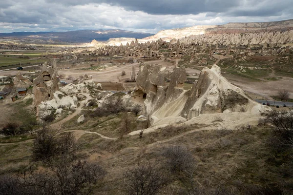 Paisaje Capadocia Alrededor Ciudad Uchisar Turquía Con Sus Famosas Cuevas —  Fotos de Stock