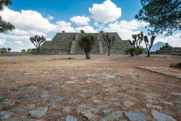 Cantona Puebla Meksyk Mezoamerykańskie Stanowisko Archeologiczne Nielicznymi Gośćmi — Zdjęcie stockowe