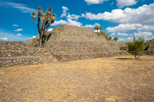 Cantona Puebla Meksyk Mezoamerykańskie Stanowisko Archeologiczne Nielicznymi Gośćmi — Zdjęcie stockowe