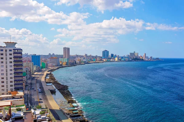 Malecón Avenida Maceo Una Amplia Explanada Histórica Que Extiende Por — Foto de Stock