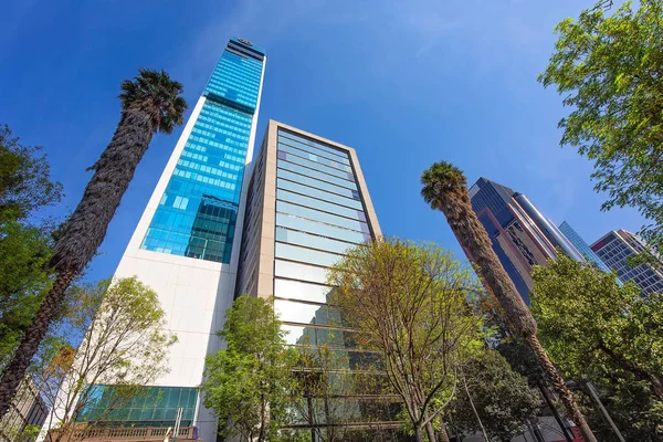 Mexico City Meksyk Grudnia 2019 Meksyk Centrum Finansowe Pobliżu Paseo — Zdjęcie stockowe