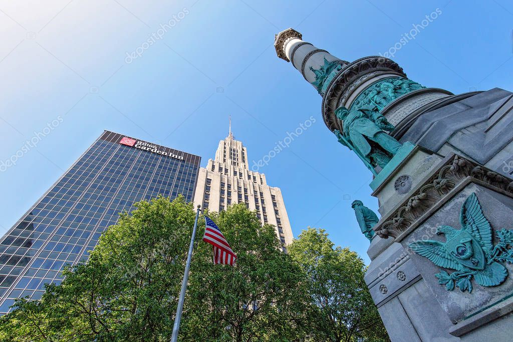 Buffalo, Estados Unidos20 de julio de 2019 La plaza Lafayette en el