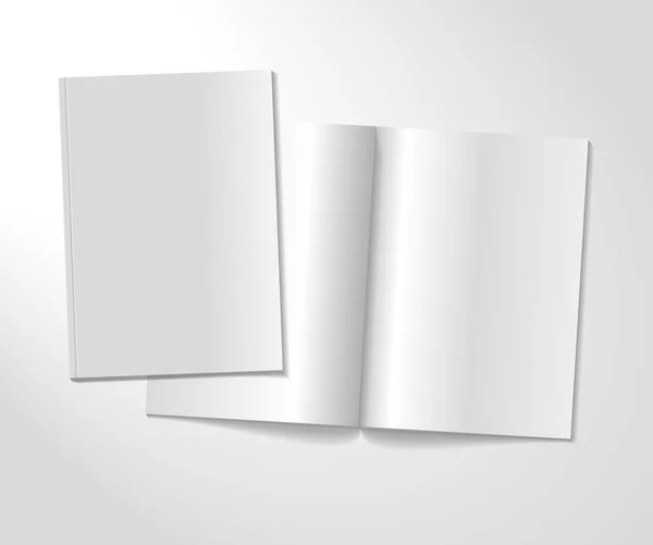 Mockup dergisi kapağı ve sayfa çeşitli yayınların düzenini göstermek için yayıldı