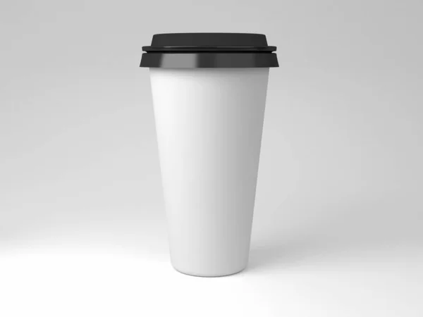 Seri resmi, logo, kurumsal kimlik ya da illüstrasyon sunumu için üç boyutlu kağıt kahve fincanları..