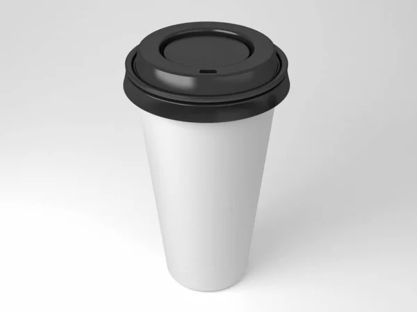 Seri resmi, logo, kurumsal kimlik ya da illüstrasyon sunumu için üç boyutlu kağıt kahve fincanları..