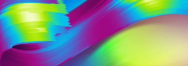 Image for banner or poster with 3d paint, color waves, 3D effect