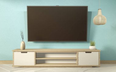 Nane oda modern tropikal tarzı TV raf-boş oda Interio