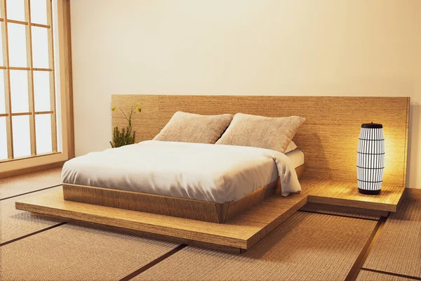 İç Lüks modern Japon tarzı yatak odası mock up, Tasarım