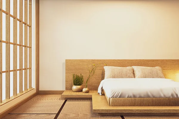 Interior Luxury modern Japanese style bedroom mock up, Designing