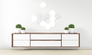Modern boş oda Japoncasında tahta dizayn - zen tarzı,