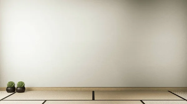 Pusty Pokój Biały Drewnianej Podłogi Wnętrza Design Rendering — Zdjęcie stockowe