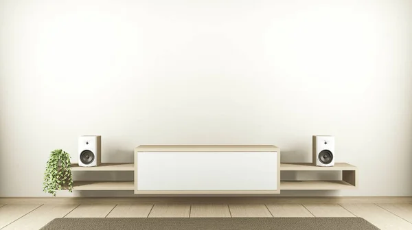 Kast Moderne Lege Kamer Japanse Zen Stijl Minimale Ontwerpen Weergave — Stockfoto