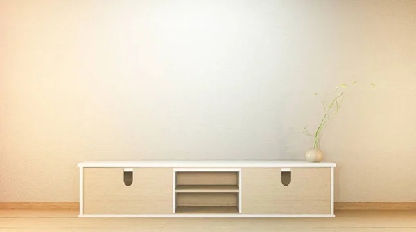 Mueble Pantalla Interior Japonés Sala Estar Renderizado — Foto de Stock